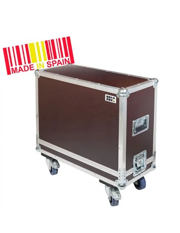 Flight case Amplificador Custom para Combos, Plata (Ruedas)