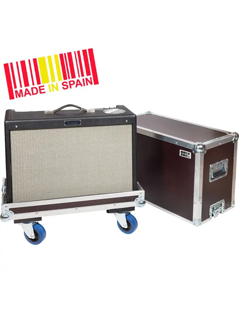 Flight case Amplificador para Fender Hot Rod Deluxe, Plata (Ruedas)