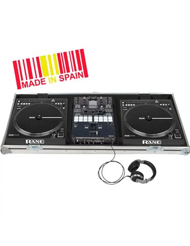 Flight case Rane® TWELVE + SEVNTY TWO Plata (Ruedas).