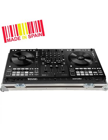 Flight case controlador Rane® FOUR/ PERFORMER Plata (Ruedas).