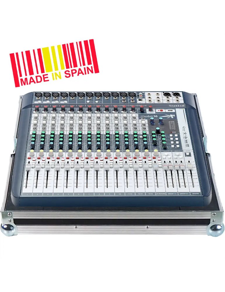 Flight case Mezclador Soundcraft® SIGNATURE16, Plata