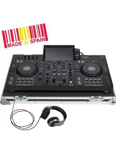 Flight case controlador Pioneer® XDJ-RX3 Plata (Ruedas).