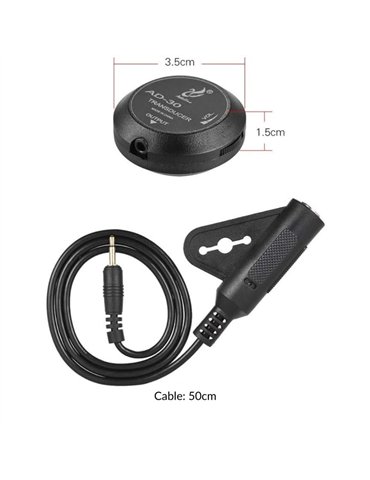 Pastilla Piezo Instrumento Acústico Adeline AD-30 Jack Hembra 2