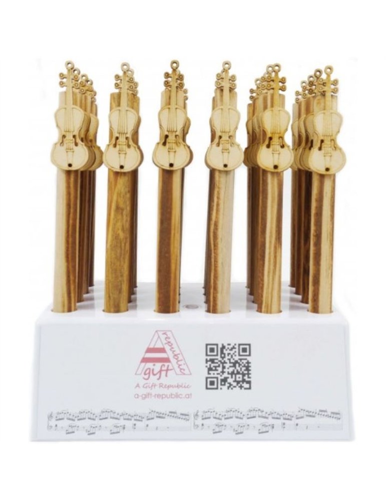 Pack 24 Bolígrafos Violín Agifty B-1046 Madera
