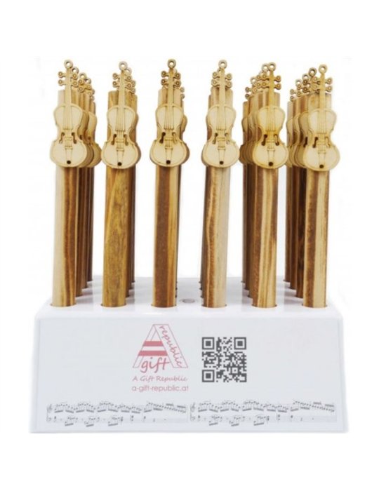 Pack 24 Bolígrafos Violín Agifty B-1046 Madera