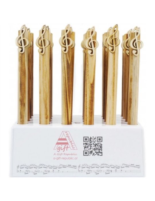 Pack 24 Bolígrafos Clave De Sol Agifty B-1078 Madera