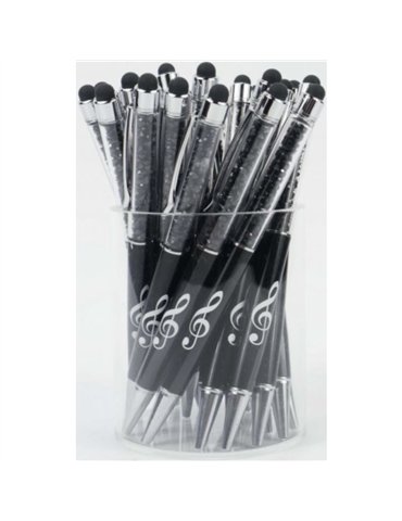 Bolígrafo Stylus Clave de Sol Agifty B-2000 Cristal Negro