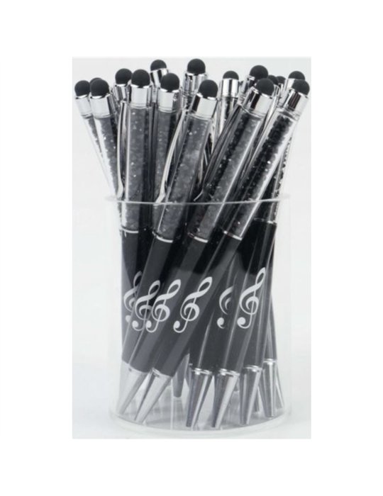 Bolígrafo Stylus Clave de Sol Agifty B-2000 Cristal Negro