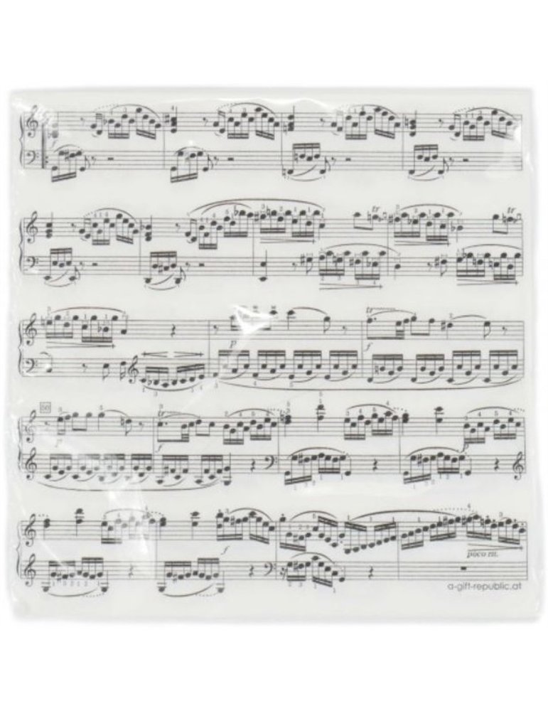 Paquete 20 Servilletas Papel Agifty T-1004 Partituras