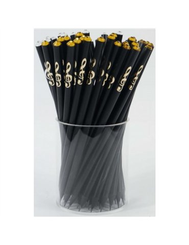 Lápiz Clave De Sol Dorada En Relieve Agifty B-1112