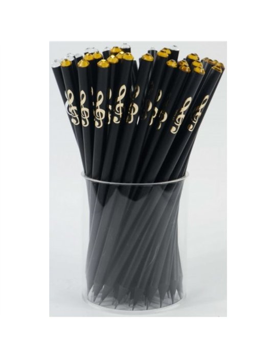 Lápiz Clave De Sol Dorada En Relieve Agifty B-1112