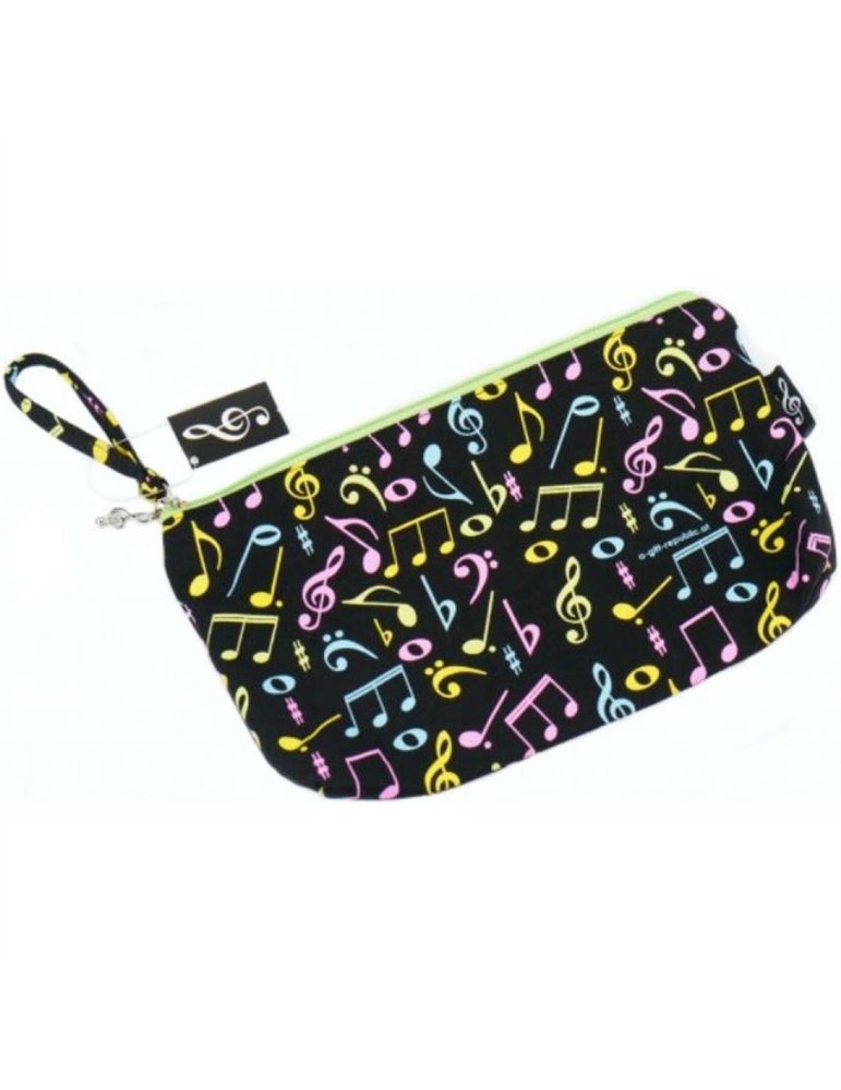 Estuche Multiusos Agifty B-3022 Negro Notas Colores