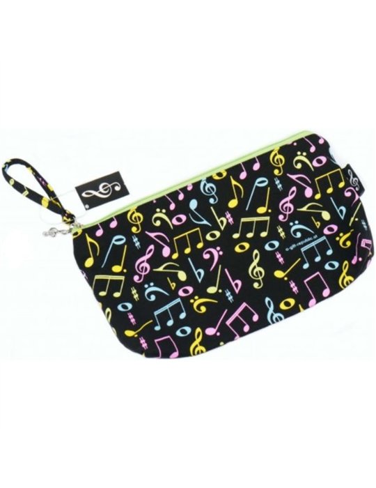 Estuche Multiusos Agifty B-3022 Negro Notas Colores