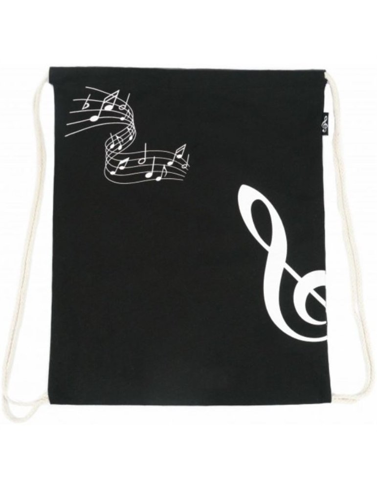 Bolsa Tipo Saco Clave de Sol Agifty B-3023 Negra