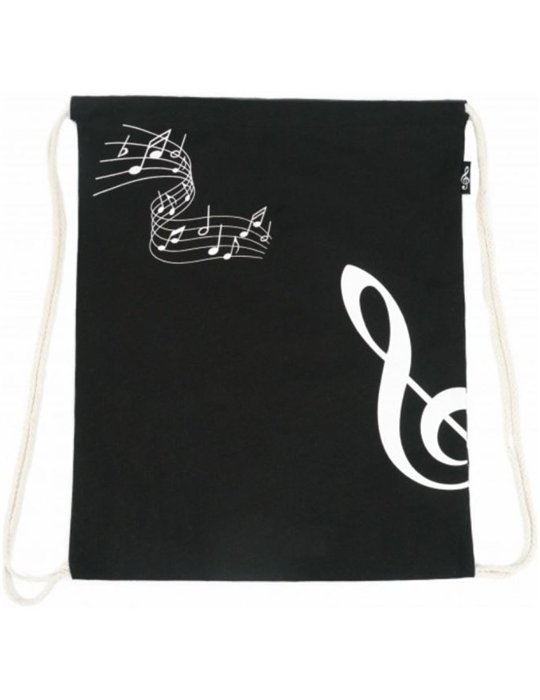 Bolsa Tipo Saco Clave de Sol Agifty B-3023 Negra