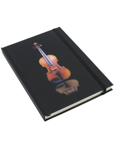 Libreta Notas Dibujo Violín Agifty N-1028 Negra