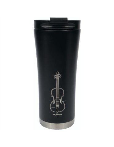 Coffee Termo Mug 500 ml Violín Agifty M-7008 Negro