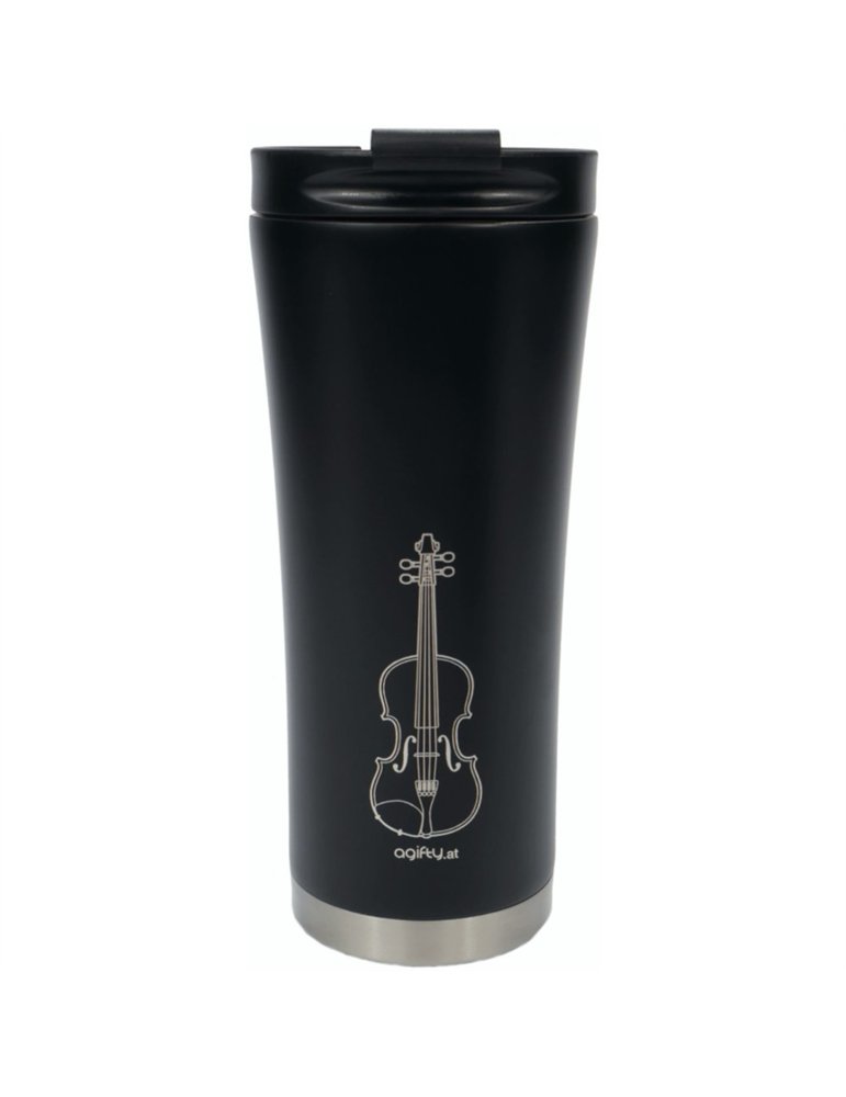 Coffee Termo Mug 500 ml Violín Agifty M-7008 Negro