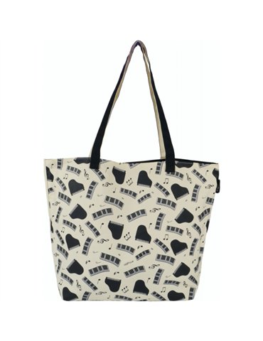 Bolsa Asa Al Hombro Piano y Notas Agifty B-3078