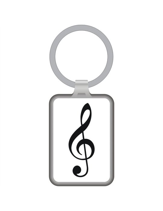 Llavero Clave De Sol Agifty K-1051 Blanco