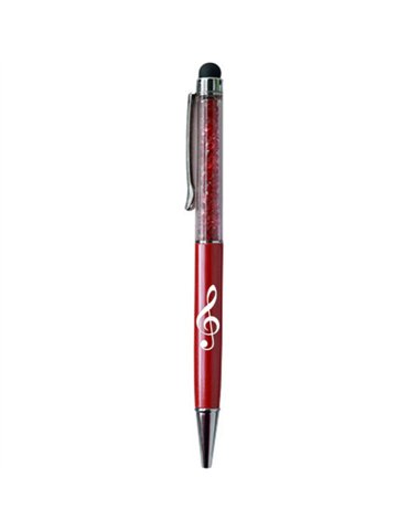 Bolígrafo Stylus Clave De Sol Agifty B-2025 Cristal Rojo