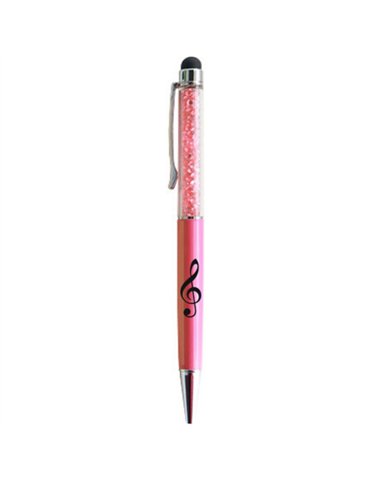 Bolígrafo Stylus Clave De Sol Agifty B-2023 Cristal Rosa