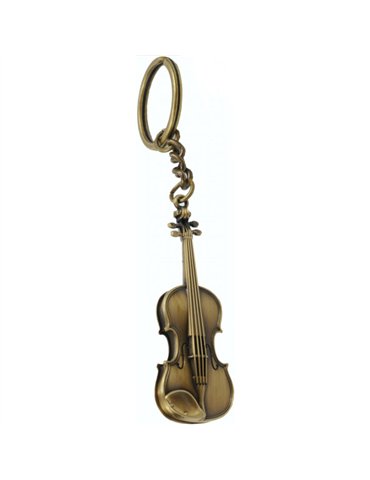 Llavero Violín 3D Agifty K-1071 Brass