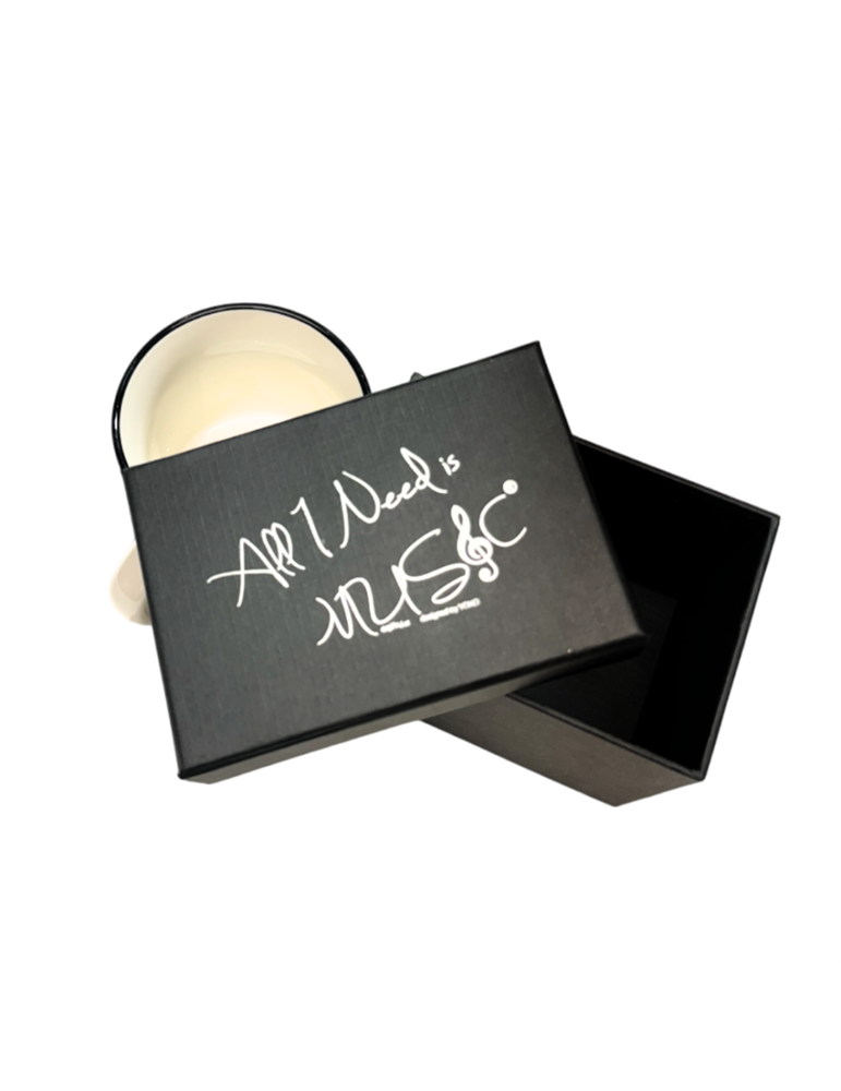 Taza Mug 350 ml. Agifty M-7017 Blanca Guitarras Colores