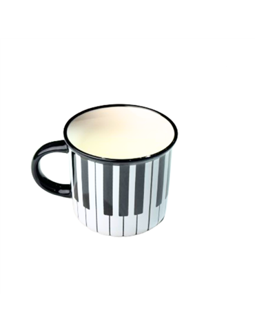 Taza Mug 350 ml. Agifty M-7016 Negra Teclado