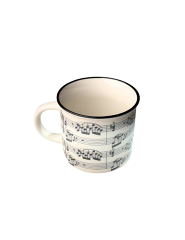 Taza Mug 350 ml. Agifty M-7012 Blanca Partituras