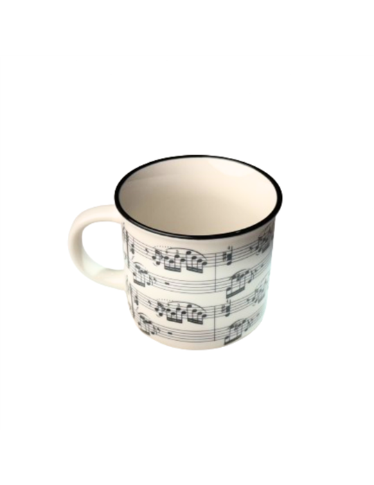 Taza Mug 350 ml. Agifty M-7012 Blanca Partituras