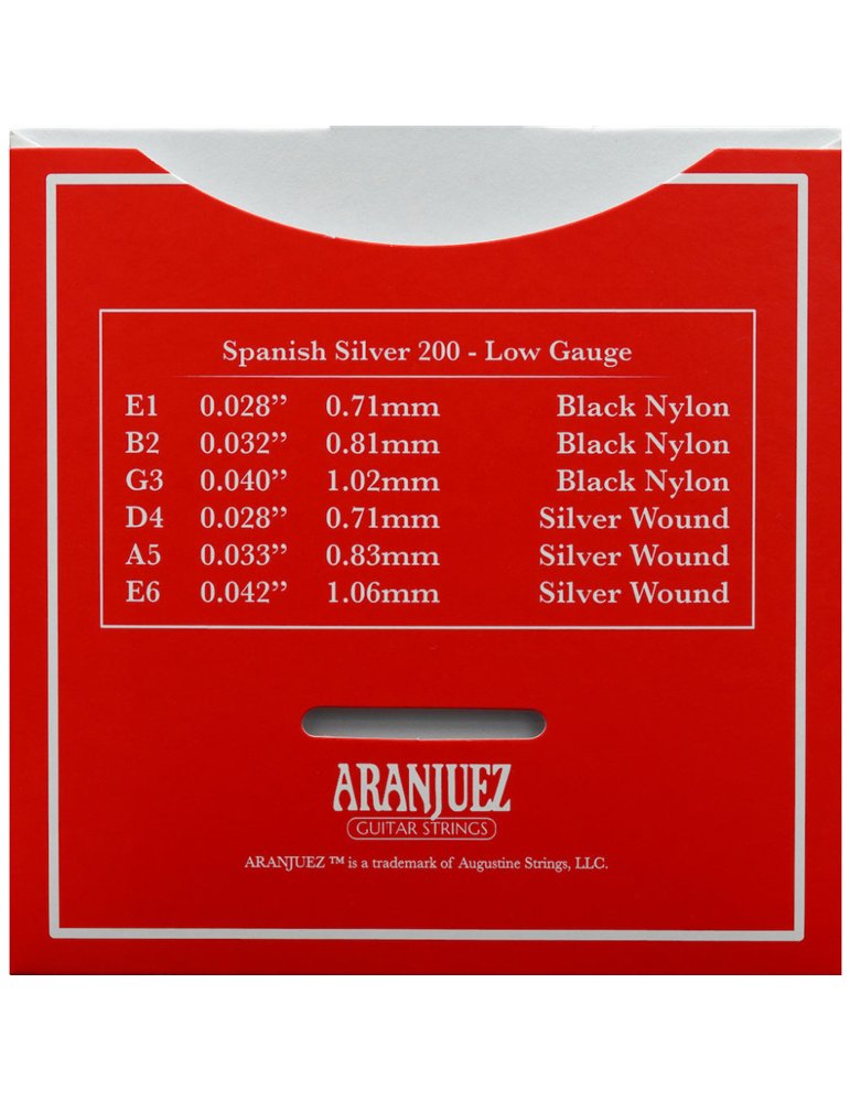 Juego Cuerdas Guitarra Clasica Aranjuez Spanish Silver 200