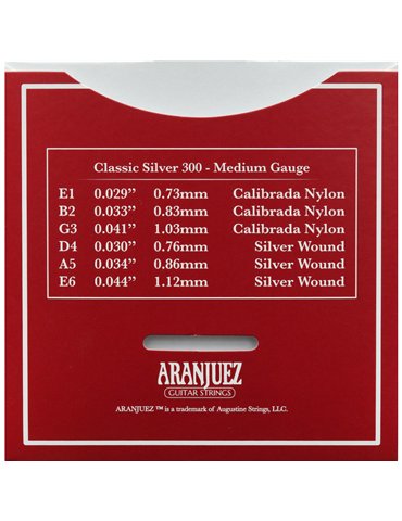 Juego Cuerdas Guitarra Clasica Aranjuez Classic Silver 300 2