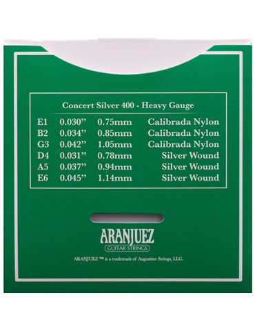 Juego Cuerdas Guitarra Clasica Aranjuez Concert Silver 400 2