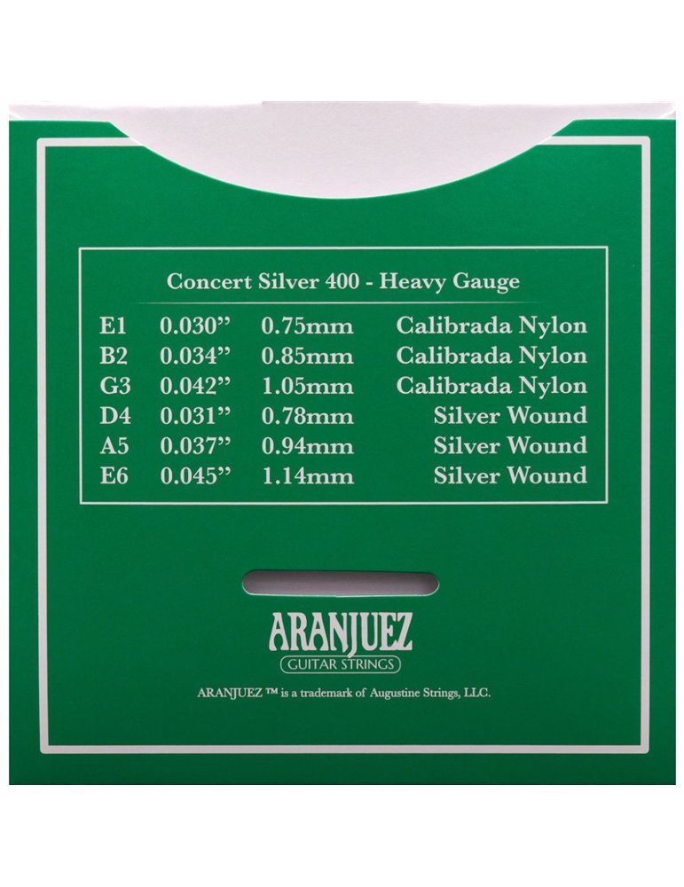 Juego Cuerdas Guitarra Clasica Aranjuez Concert Silver 400