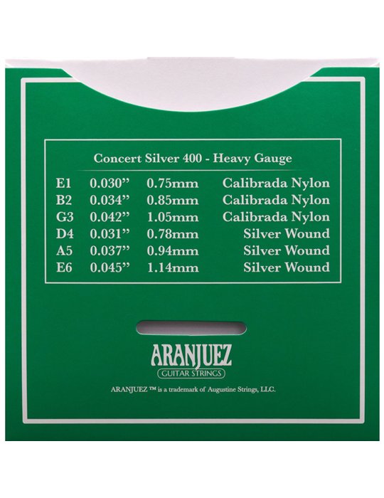 Juego Cuerdas Guitarra Clasica Aranjuez Concert Silver 400