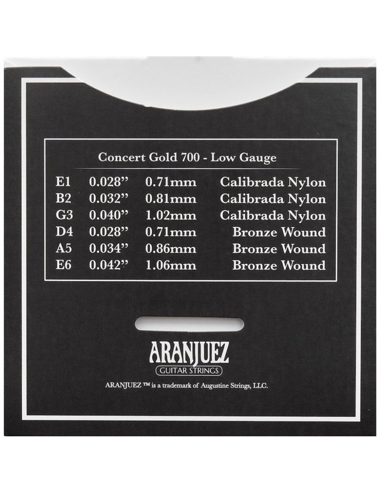 Juego Cuerdas Guitarra Clasica Aranjuez Concert Gold 700