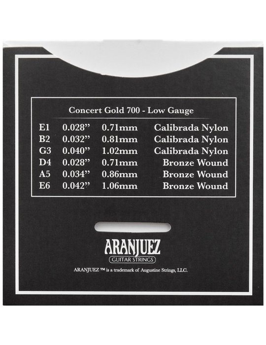 Juego Cuerdas Guitarra Clasica Aranjuez Concert Gold 700