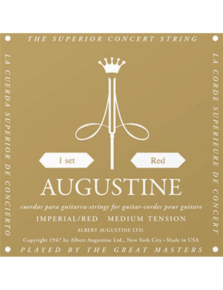 Juego Cuerdas Guitarra Clásica Augustine Imperial Roja