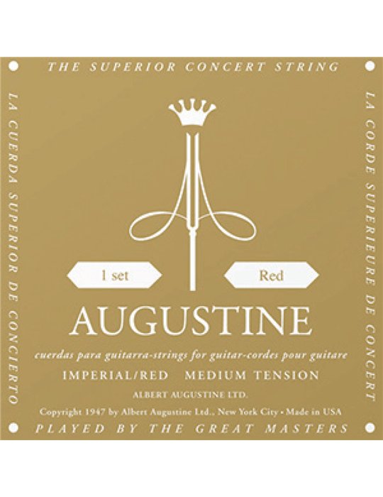 Juego Cuerdas Guitarra Clásica Augustine Imperial Roja