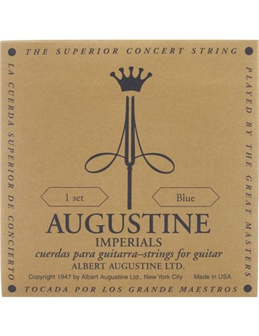 Juego Cuerdas Guitarra Clásica Augustine Imperial Azul