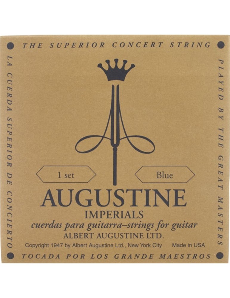 Juego Cuerdas Guitarra Clásica Augustine Imperial Azul
