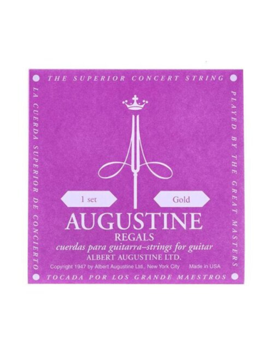 Juego Cuerdas Guitarra Clásica Augustine Regals Gold -Oro-