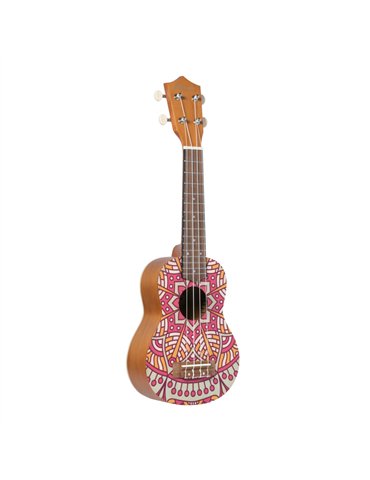 Ukelele Soprano Bamboo B1E-PM Pink Mandala 2