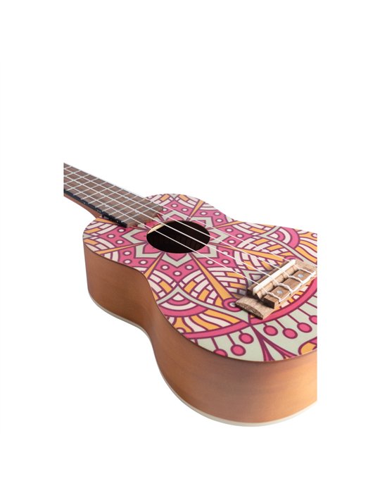 Ukelele Soprano Bamboo B1E-PM Pink Mandala