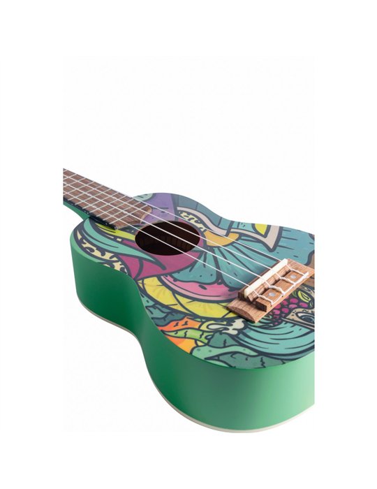 Ukelele Soprano Bamboo B1E-GJ Green Jungle