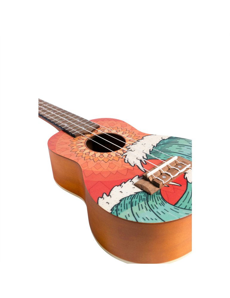 Ukelele Soprano Bamboo B1E-OW Orange Wave