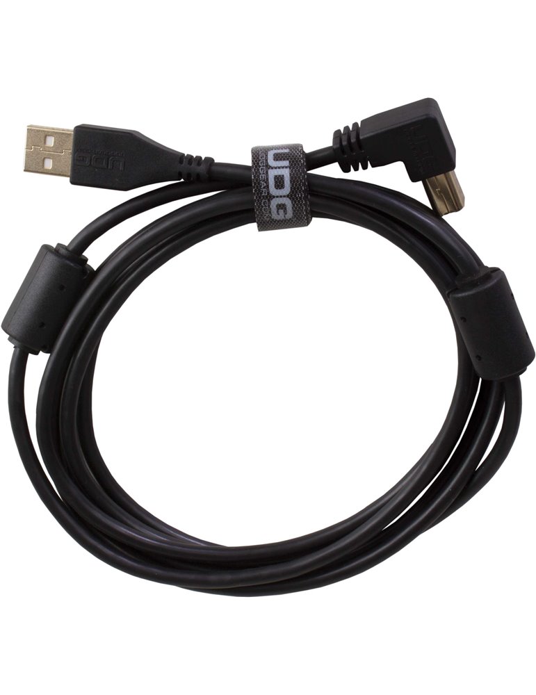 U95004BL - ULTIMATE AUDIO CABLE USB 2.0 A-B BLACK ANGLED 1M