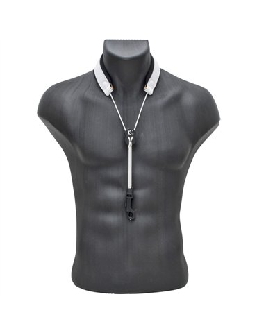 Cordón Saxo BG S-28SH Acolchado Cuero Blanco