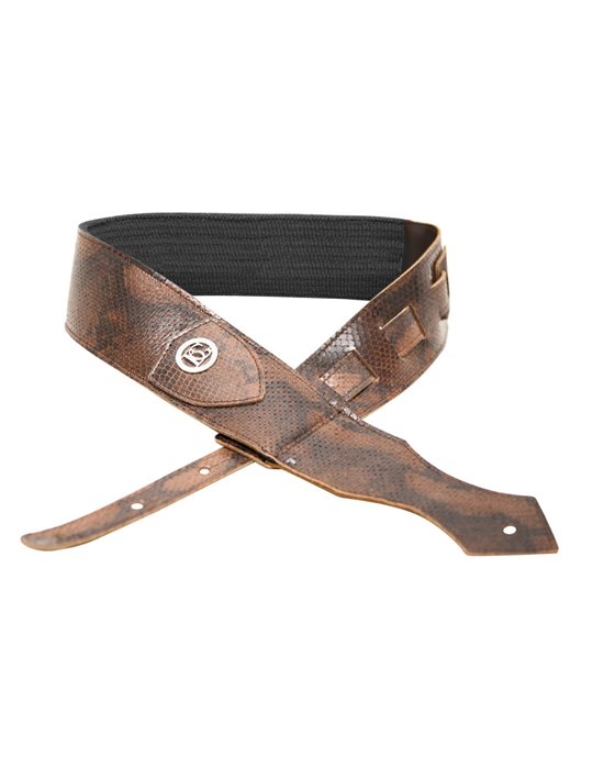 Correa Guitarra BG Comfort Fashion Piel Marrón Cocodrilo GLA15X